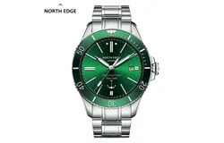 NORTH EDGE Casual-Watch for Man - Men&apos;s Mechanical Wristwatch Luxury Sapphire Glass MIYOTA 8215 Automatic Watches&comma; Model&colon; Anchor-green