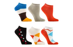 Gallery Seven Womens Multicolor Ankle Socks 6 Pack-Blush  Canary-9-11