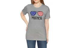 Bella &plus; Canvas Women&apos;s Patriotic T&apos;s &apos;merica T-Shirt In Gray