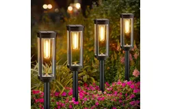 Solar Pathway Lights Outdoor Waterproof&comma; 8 Pack Bright Solar Landscape Lights&comma; Auto On&sol;Off Solar Yard Lights&comma; Outdoor Solar Lights for Yard Garden Walkway Landscape Lawn Patio Lighting