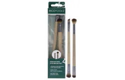 Enhancing Duo Eye Brush Set by Ecotools for Women - 2 Pc Shade Plus Define Eye Brush Duo&comma; Smudge Plus Blend Eye Brush Duo