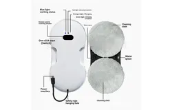 Smart Window Cleaning Robot&comma; Automatic Glass Cleaning Device&comma; Dual-Sided Electric Remote Control Wireless Window Cleaner for Home Use