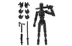 T13 Action Figure&comma;Robot Action Figure&comma;T13 Action Figure 3D Printed Multi-Jointed Movable&comma;13 Action Figure Dummy&comma;Decorations for Action Figures&lpar;Black-1&rpar;