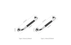 Bathroom Grab Bar Toilet Shower Bathtub Handicap Support Balance Grab Bar Stainless Steel Non-slip Rubber Safety Rail