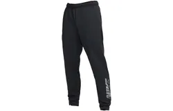 Nike Men Solid Black Logo Tapered Swoosh Therma Fit Joggers Pants