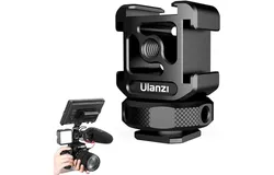 ULANZI PT-12 Camera Hot Shoe Extension Bracket with Triple Cold Shoe Mounts for Microphone LED Video Light&comma; 1&sol;4&apos;&apos; Screw for Magic Arm&comma; Aluminum Shoe Mount Compatible with Nikon Canon Sony Cameras