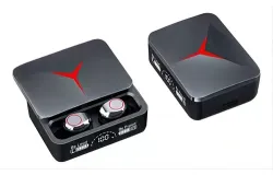 Wireless in-ear gamer headphones on-ear m90pro black with led light