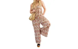 Very J Favorite Festival Jumpsuit In Multi