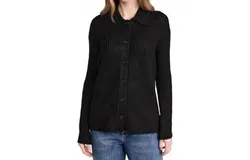 Z Supply Lennie Button Up Cardigan In Black