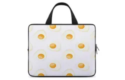 Cute Egg Pattern Laptop Bag Women Man 10 12 13 15 17 Inch Office Notebook Travel Computer Handbag Waterproof Bag Notebook Cover
