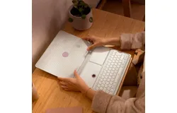 Logitech - Casa Pop-Up Desk Work From Home Kit Compact Wireless Keyboard&comma; Touchpad and Laptop Stand for Laptop&sol;MacBook &lpar;10” to 17”&rpar; - Nordic Calm