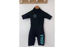 Vissla Boys 2-2 Back Zip Spring Wet Suit In Black