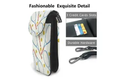 Pattern With Tennis Rackets With Tennis Balls Pu Leather Crossbody Phone Bag Card Slots Flip Phone Purse With Adjustable Strap 7&period;6x4&period;9inch