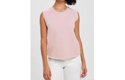Goldie Melrose Raglan Muscle Top In Rose Quartz