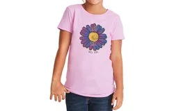 Girls Crew Tee - Oopsy Daisy - Lilac by DelSol for Women - 1 Pc T-Shirt &lpar;YXL&rpar;