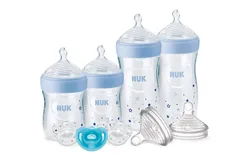 NUK Simply Natural Baby Bottles with SafeTemp Gift Set - Blue