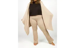 Kimberly C Waffle Knit Hoodie In Camel