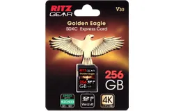 Ritz Gear Sd Express Golden Eagle Sdxc Express Micro Sd Card 256gb&comma; Extreme Speed