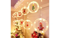 10 M Luces Navideñas para Colgar en Ventanas&comma; Cortinas de Luces Navideñas&comma; Decoración Navideña Luces de Hadas Aplicable a Telón de Fondo para Dormitorio&comma; Boda&comma; Fiesta&comma; Pared&comma; Blanco Cálido
