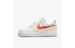 Nike Women&apos;s Air Force 1 &apos;07 Sneaker In White&sol;orange&sol;summit White&sol;sail