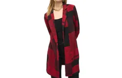 Joseph Ribkoff Business Notched Collar Blazer In Black&sol;red
