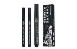 3Pack Mirror Paint Pens Chrome Marker Pen for Mirror Surface Permanent Reflective Liquid Suitable for Model Painting&sol;Cards&sol;Posters&sol;Rock Painting&sol;Mugs&sol; Ceramic&sol;Glass&sol;Plastic DIY Art Projects