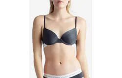 Danskin 2-Pack Push Up Bra With Logo Elastic Band In Heather Grey And Gemini
