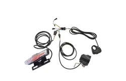 Bicycle Headlight and Tail Light Set Ebike Turn Signals Front and Back Light Electric Bike Light Horn Kits with Switch 24-48V