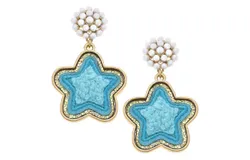 Canvas Style Women&apos;s Stuck On You Patch Earrings In Blue