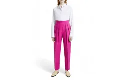 Theory Sz Pleat Pant In Pop Fuchsia