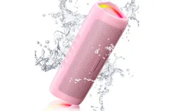Altavoz Bluetooth&comma; IPX5 altavoz impermeable con sonido HD&comma; hasta 24 horas de tiempo de reproducción&comma; TWS emparejamiento&comma; BT5&period;3&comma; altavoces inalámbricos portátiles para el hogar &sol; fiesta &sol; al aire libre &sol; playa&comma; aparatos electrónicos&comma; regalo de cumpleaños &lpar;rosa&rpar;