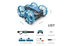 Tecnock Amphibious Remote Control Car Boat&comma; 4WD Gesture RC Car with Waterproof Remote Control&comma; blue