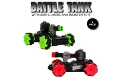 Contixo SC6 RC Remote Control Combat Battle Tank 1&colon;24 Scale - 2 Pack by Contixo