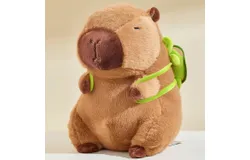 9&period;8 Inch Capybara Plush Cute Capybara Stuffed Animal with Turtle Backpack&comma; Cute Capybara Plush Toy for Kids&comma; Rodent Pet Doll Soft Hug Pillow for Boys and Girls Birthday Gifts