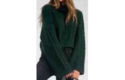 Elan Kira Sweater In Deep Green