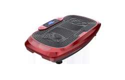 Vibration Plate Fitness Platform Exercise Machine Vibrating Lymphatic Drainage Shaking Full Body Shaker Workout Vibrate Stand Shake Board Sport Gym for Weight Loss Fat Burner for Women Men-Red