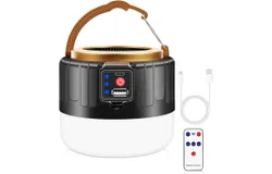 Lámpara de Camping Solar&comma; Linterna Camping Recargable con 4 Modos Iluminación&comma; Lampara Camping Eléctrica Portátil&comma; Impermeable de Luz de Emergencia&comma; para Pesca&comma; Senderismo&comma; Exterior