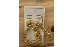 Linny Co Long Embellished Earring In Gold