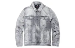 Jordan Craig Men&apos;s Bayside Denim Trucker Jacket In Arctic Grey