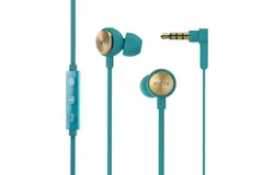 Edifier P293 Plus Computer Headset in-Ear Earphones Inline Volume Playback Controls Flat L Shaped Cable Comfortable Eartips - Green