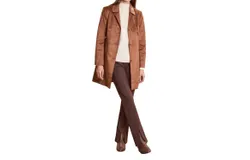 Tyler Boe Jordan Faux Suede Jacket In Saddle