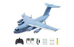 RC Airplane&comma; 2CH RC Plane Ready to Fly&comma; 2&period;4GHz C-17 Remote Control Airplane with 6-axis Gyro Stabilizer Globemaster III Military Transport Aircraft