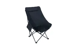 Silla plegable para exterior con respaldo alto luna silla de camping silla port&aacute;til para playa pesca silla de dibujo de camping-negro