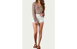Lucca Space-Dyed Intarsia-Knit Sweater In Rainbow Space Dye