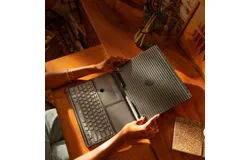 Logitech - Casa Pop-Up Desk Work From Home Kit Compact Wireless Keyboard&comma; Touchpad and Laptop Stand for Laptop&sol;MacBook &lpar;10” to 17”&rpar; - Classic Chic