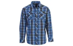 Gioberti Men&apos;s Western Plaid Long Sleeve Shirt with Pearl Snap-on