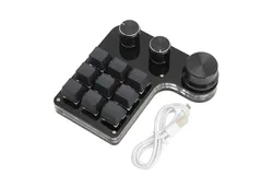 9 Keys 3 Knobs Bluetooth Customizable Customizable Keypad Copy & Paste Gaming Mini Keyboard
