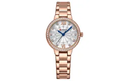 Women&apos;s Quartz Watch Waterproof Quartz Watch Stainless Steel Strap Fashion Casual Watch&comma; White