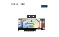 ASUS EKWB GeForce RTX™ 3080 10GB GDDR6X graphics card is the result of the intelligent cooperation between ASUS and EK