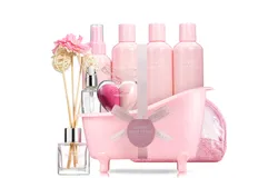 17Pc Aromatherapy Set&comma; Rose Petal Bath And Body Spa Kit With Oil Diffuser & More